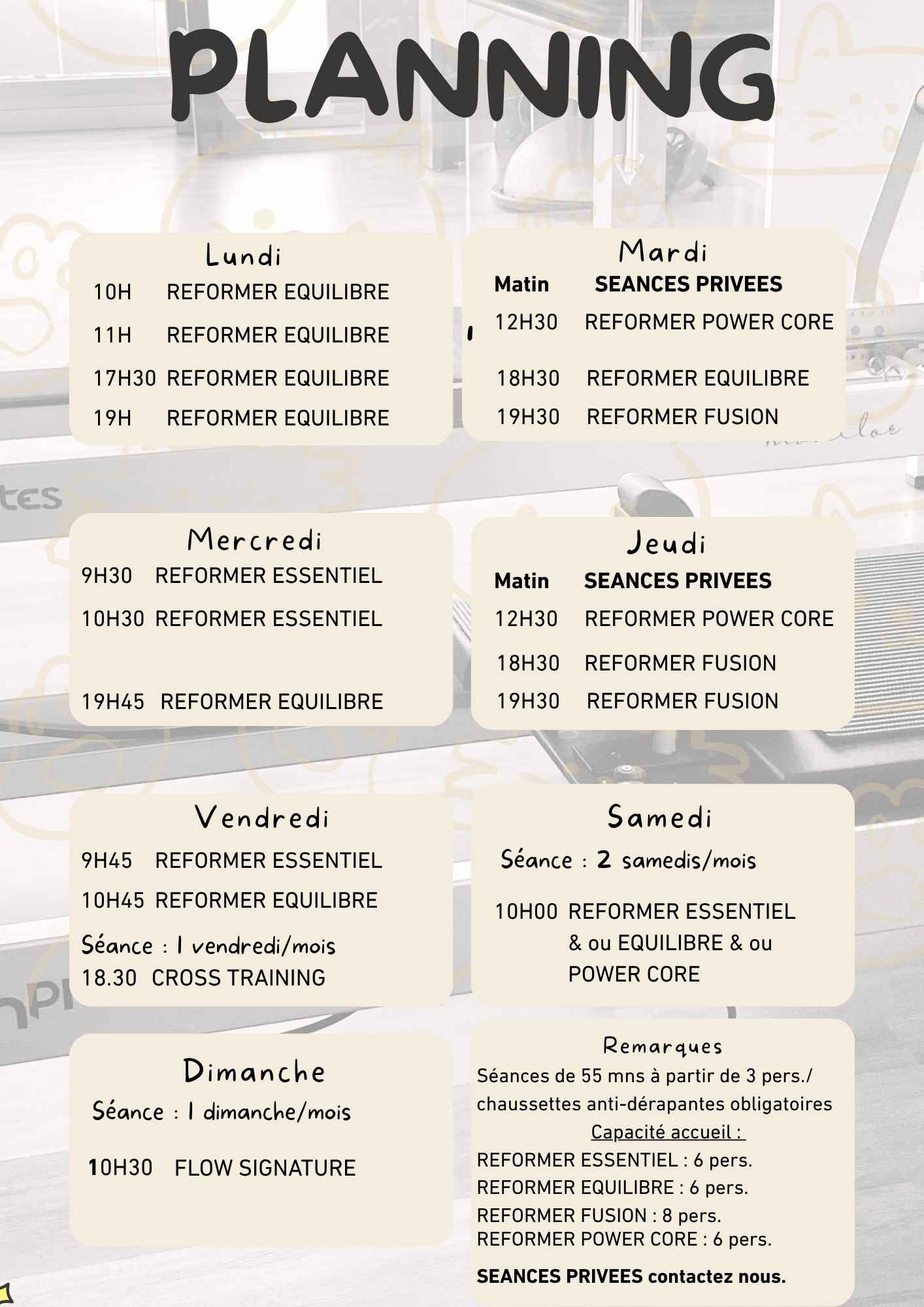 Agenda Hebdomadaire Élégant Beige Blanc