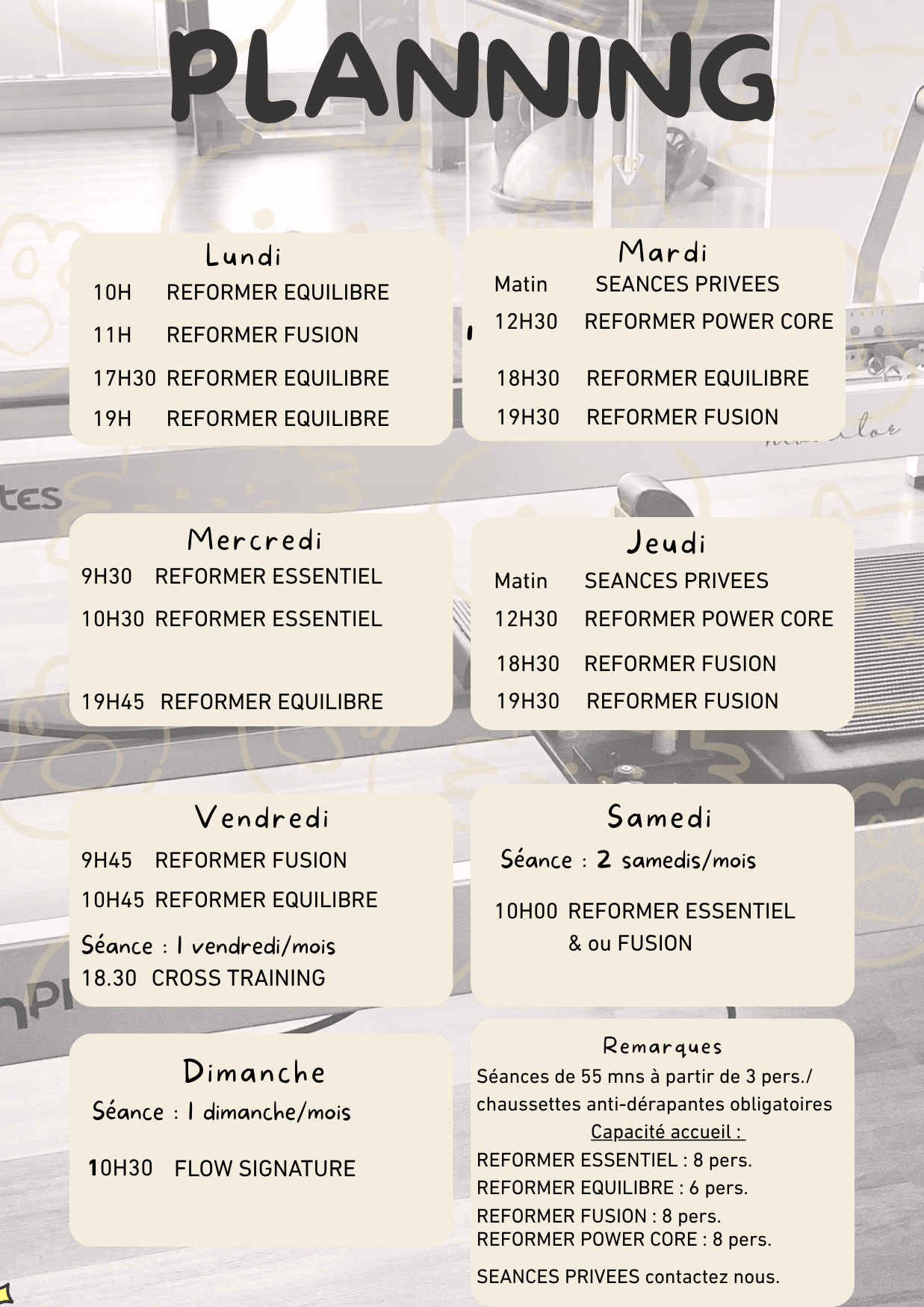 Agenda Hebdomadaire Élégant Beige Blanc 2